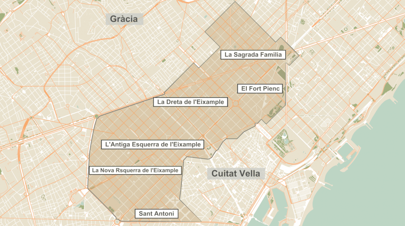 Округ 2 Эшампле (Distrito Eixample) в Барселоне