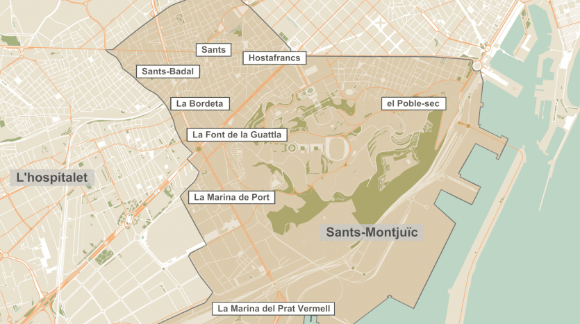 Округ 3 Сантс-Монтжуик (Distrito Sants Montjuic) в Барселоне