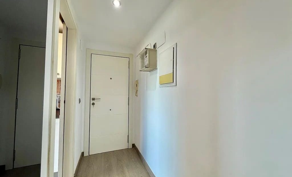 Входной холл отремонтированной квартиры с современным освещением