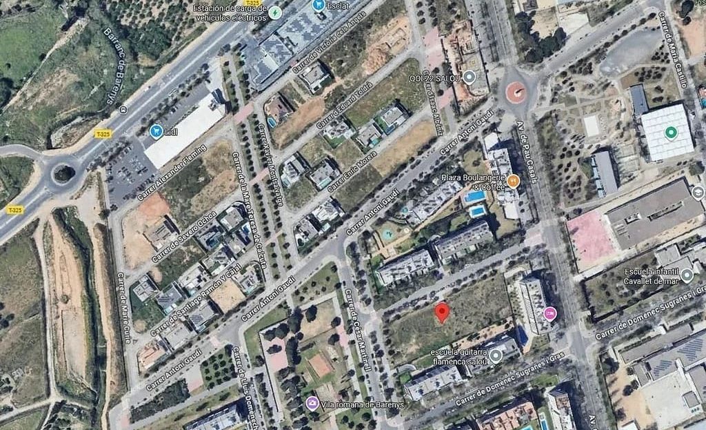 Аэрофото расположения будущего жилого комплекса в Салоу.