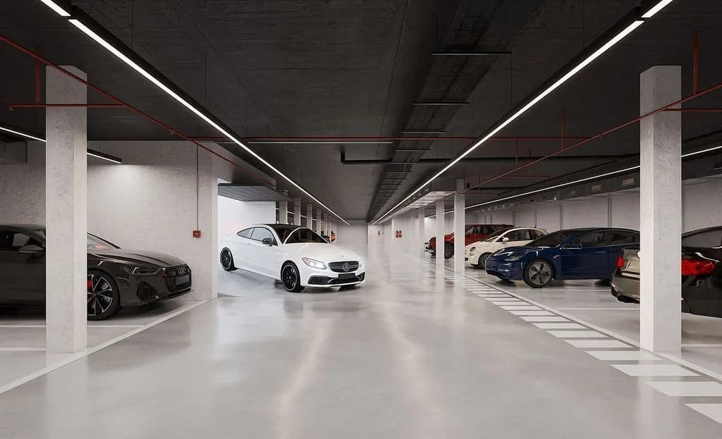 Подземный паркинг в жилом комплексе Cala Blanca Residences