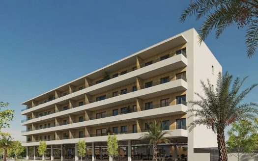 Фасад нового жилого комплекса с современным архитектурным дизайном