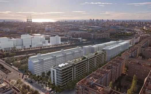 Панорамный вид на район Sant Andreu de Palomar и новый жилой комплекс
