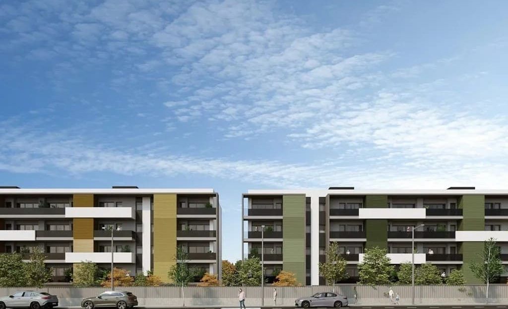 Общий вид нового жилого проекта с современными фасадами