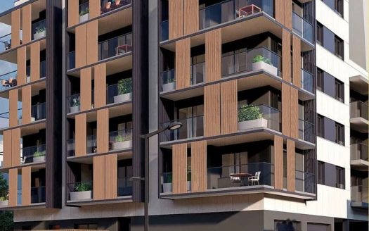 Современный жилой дом с балконами на улице Валенсия