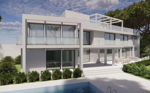 Проект реконструкции современной виллы в Педральбесе с бассейном.