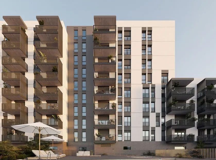 Жилой комплекс с бассейном во дворе, новостройка La Marina del Prat Vermell