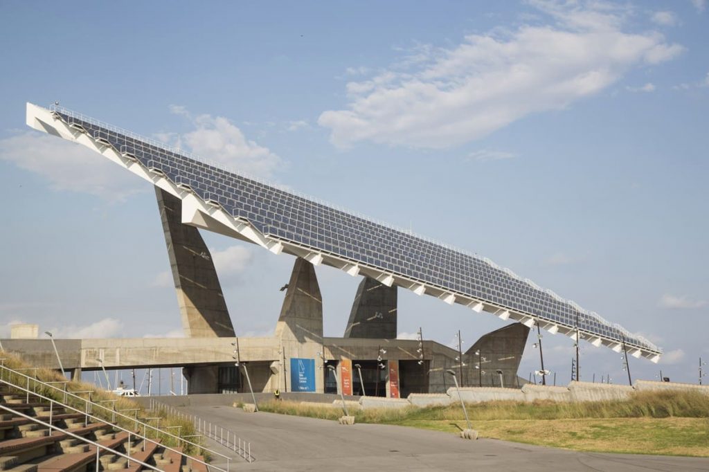 Солнечная панель в зоне Forum Barcelona