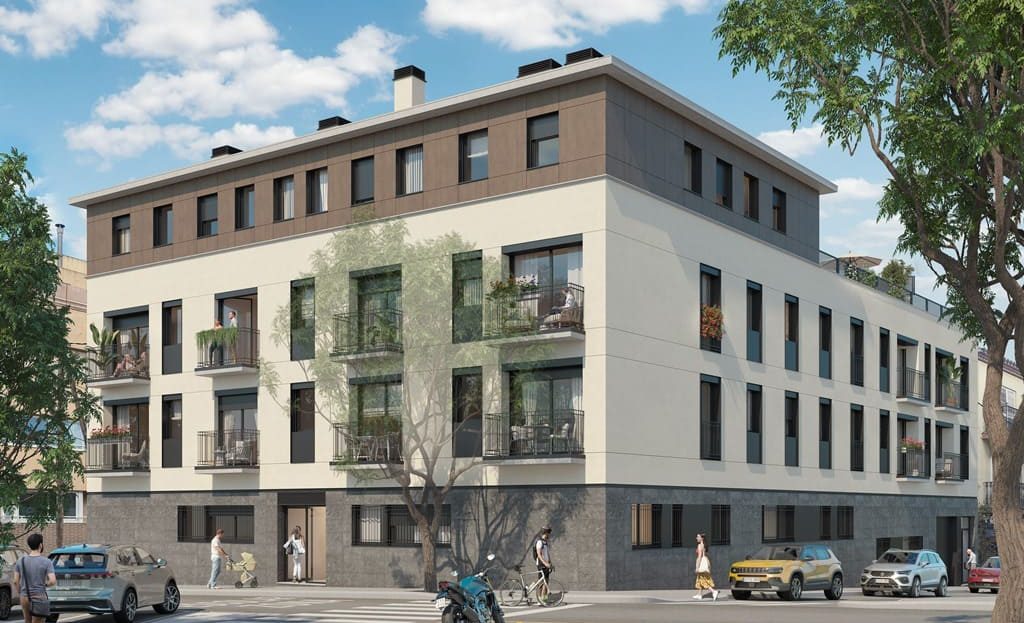 Фасад нового жилого комплекса Sant Magí 20 в Сан-Кугат-дель-Вальес