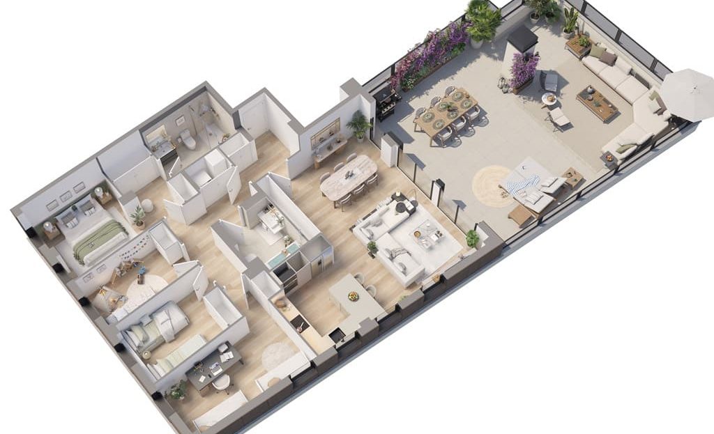 Схема расположения комнат в жилом комплексе Сан-Кугат-дель-Вальес